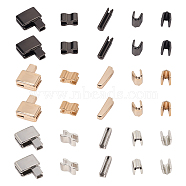 BENECREAT Clothing Accessories, Iron Zipper Repair Down Zipper Stopper and Plug, for Zipper Repair, Mixed Color, 17x13x6.5mm, 6 sets/box(IFIN-BC0001-13)