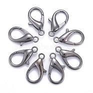 Zinc Alloy Lobster Claw Clasps, Parrot Trigger Clasps, Cadmium Free & Nickel Free & Lead Free, Gunmetal, 21x12mm, Hole: 2mm(E107-B-NF)