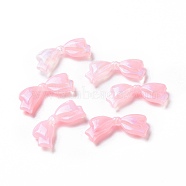 Opaque Acrylic Beads, Glitter Beads, Bowknot, Pearl Pink, 13.5x29x5.5mm, Hole: 1.8mm, about 415pcs/500g(OACR-E014-15E)