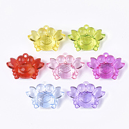 Transparent Acrylic Pendants, Faceted, Crab, Mixed Color, 34x48x19mm, Hole: 2mm, about 51pcs/500g(TACR-S133-102)