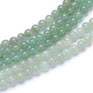 Natural Green Aventurine Bead Strands, Round, 10mm, Hole: 1mm, about 40pcs/strand, 15.7 inch(G-R412-15-10mm)