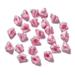 Opaque Czech Glass Beads, Flower, Pearl Pink, 6.5x5mm, Hole: 0.8mm, about 357~363pcs/bag(GLAA-G070-05B-07)