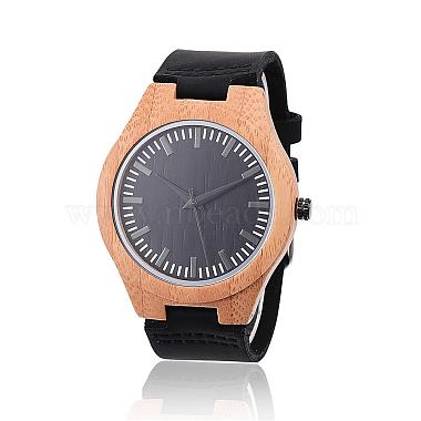 Carbonized Bamboo Wood Wristwatches(WACH-H037-04)-1