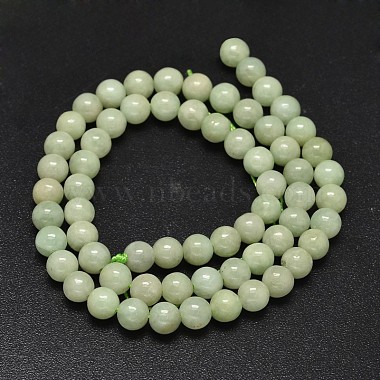 Round Natural Myanmar Jade/Burmese Jade Beads Strands(G-K068-11-6mm)-2