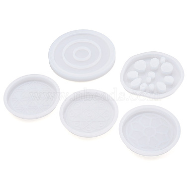 Boutigem 5Pcs 5 Style Cup Mat Silicone Molds(DIY-BG0001-11)-2