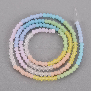 7 Colors Frosted Glass Beads Strands(X-FGLA-T002-01B)-2