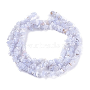 Natural Blue Lace Agate Beads Strands(G-O187-02)-2