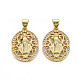 Brass Micro Pave Cubic Zirconia Pendants(KK-Q252-073-NF)-1