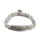 Natural Labradorite Beads Charm Bracelets(BJEW-K164-B03)-1