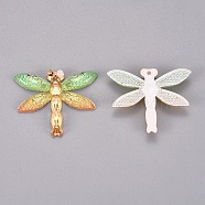Plastic Pendants, Dragonfly, Colorful, 26.5x31.5x4.5mm, Hole: 1.2mm(KY-TAC0005-03E)
