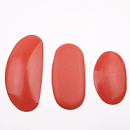 Oval DIY Silicone Molds, for Clay Sculpture, Painting, Red, 86.5x54x6.5mm, 106x53x4.5mm, 127x58.5x8.5mm, 3pcs/set(DIY-WH163-91)