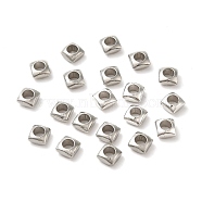 CCB Plastic Beads, Square, Platinum, 4x4x2mm, Hole: 2.3mm(CCB-H001-13P)