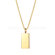 Stainless Steel Geometric Cube Pendant Necklace for Women's Daily Wear(QQ0405-1)