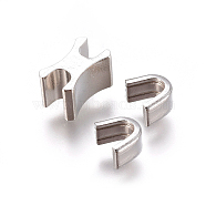 Clothing Accessories, Brass Zipper Repair Down Zipper Stopper and Plug, Platinum, 8.5x5x4.5mm, 4.5x5.5x3mm(KK-WH0033-26A-P)