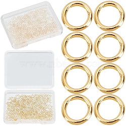 500Pcs Electroplated Stainless Steel Open Jump Ring, Long-Lasting Plated, Ring, Real 18K Gold Plated, 26 Gauge, 2.5x0.4mm, Inner Diameter: 1.7mm(STAS-CN0001-19)