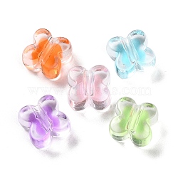 Transparent Acrylic Beads, Bead in Bead, Flower, 14.5x14.5x9mm, Hole: 3.5mm, 306pcs/500g(OACR-H112-06D)