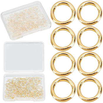 500Pcs Electroplated Stainless Steel Open Jump Ring, Long-Lasting Plated, Ring, Real 18K Gold Plated, 26 Gauge, 2.5x0.4mm, Inner Diameter: 1.7mm