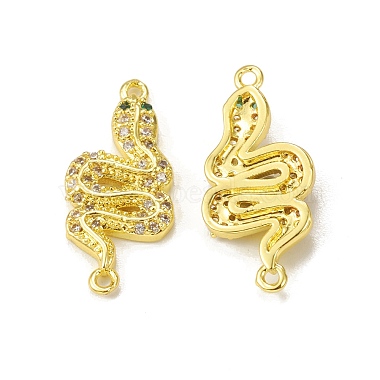 Golden Clear Snake Brass+Cubic Zirconia Links