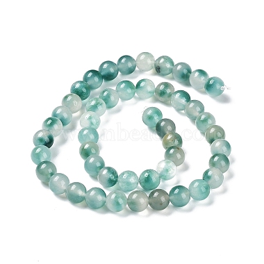 Faceted Rondelle Dyed Natural White Jade Bead Strands(G-D073-01B)-4