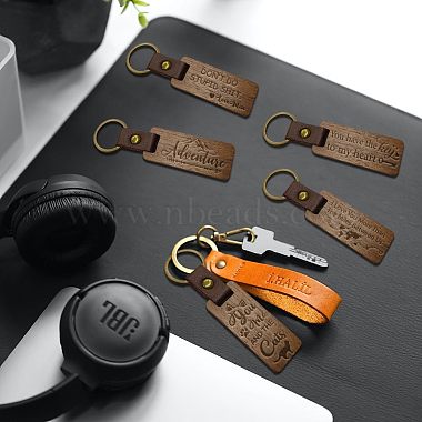 Walnut Wood Keychain(KEYC-WH0044-006)-3