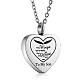 Stainless Steel Heart Urn Ashes Pendant Necklace(NJEW-SZ0001-60C)-1
