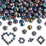 Glass Cabochons, Mosaic Tiles, for Home Decoration or DIY Crafts, Flat Round, Colorful, 12x6.5mm(GGLA-WH0030-03)