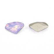 K9 Glass Rhinestone Cabochons, Pointed Back & Back Plated, Faceted, Diamond, Violet, 9x14x4.5mm(MRMJ-N029-23-03)
