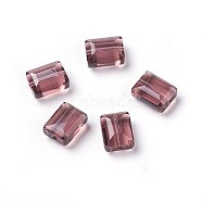 Imitation Austrian Crystal Beads, Grade AAA, Faceted, Rectangle, Purple, 10x12x5.5mm, Hole: 0.9~1mm(SWAR-F060-12x10mm-11)