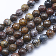 Natural Pietersite Beads Strands, Round, 6mm, Hole: 1mm, about 67pcs/strand, 15.7 inch(40cm)(G-P336-01-6mm)
