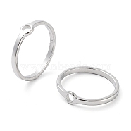 304 Stainless Steel Finger Rings, Hollow Ring, Stainless Steel Color, Inner Diameter: 17mm(RJEW-E164-11P-7)