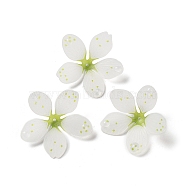 Opaque Acrylic Bead Caps, 5-Petal Flower, Lawn Green, 35~36x35~36x11mm, Hole: 1.4mm(SACR-C006-02E)