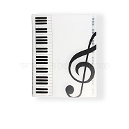 Plastic Piano Sheet Folder, Binder Music Holder, Music Score Organizer, Rectangle, White, 500x315mm, Inner Diameter: 450x302mm, 40 sheets/book(MUSI-PW0002-035B)