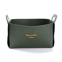 PU Leather Storage Box, Cuboid, Dark Slate Gray, 23x14.7x16.3cm(AJEW-K031-01A-01)