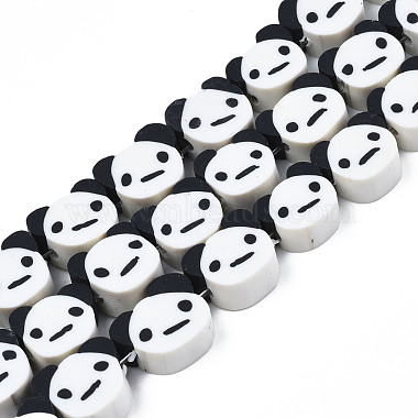 Black Panda Polymer Clay Beads
