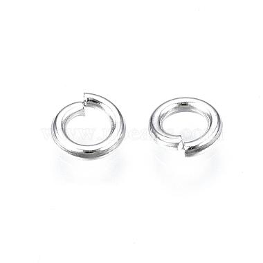 Accessoires à bijoux anneaux de jonction rondes en laiton plaqué platine(X-JRC5mm-NF)-3
