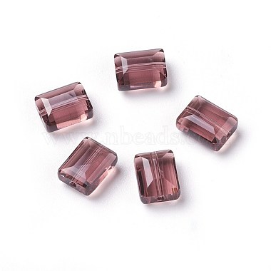 12mm Purple Rectangle Glass Beads