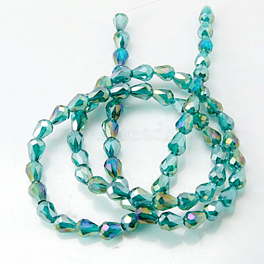 Electroplate Glass Beads Strands(X-EGLA-D015-7x5mm-26)-2