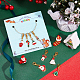 nbeads 8 pcs 8 style thème de Noël alliage émail pendentifs décorations(HJEW-NB0001-47)-5