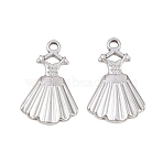 304 Stainless Steel Pendants, Dress Charms, Stainless Steel Color, 20.5x13.5x1.5mm, Hole: 1.6mm(STAS-L317-45P)