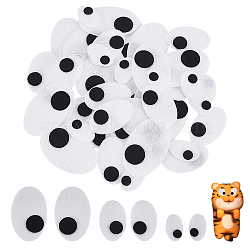 3 Sets Felt Craft Doll Eye, for DIY Doll Toys Puppet Plush Animal Making, White, 16~25x25~50x1.5mm, 30 pairs/set(FIND-FG0004-12)