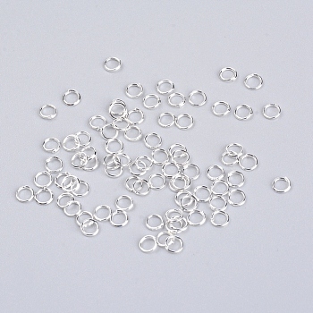 Iron Jump Rings, Open Jump Rings, Silver, 4x0.5mm, Inner Diameter: 3mm, 200~230Pcs/Set