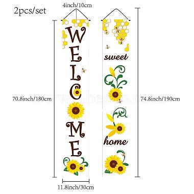 Hanging Polyester Banner Sign for Home Office Front Door Porch Welcome Decorations(HJEW-WH0011-20J)-2