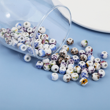 210Pcs 6 Style Handmade Porcelain Beads(PORC-GL0001-01)-4