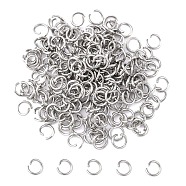 304 Stainless Steel Jump Rings, Open Jump Rings, Stainless Steel, 22 Gauge, 4x0.6mm, Inner Diameter: 2.8mm(STAS-R049-4x0.6mm)