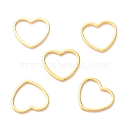 201 Stainless Steel Linking Rings, Heart, Golden, 10.5x12x1mm(X-STAS-C030-02A-G)