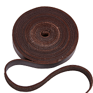 Flat Cowhide Leather Cord, for Jewelry Making, Mixed Color, 15x2mm(WL-GF0001-08B-02)
