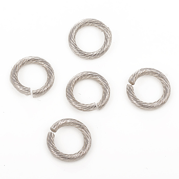 304 Stainless Steel Jump Ring, Open Jump Rings, Stainless Steel Color, 12x2mm, Inner Diameter: 8mm, 12 Gauge
