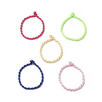 Nylon Rattail Satin Cord Bracelet Making, Mixed Color, 190x3mm
