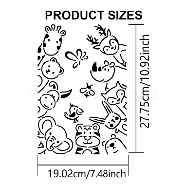 US 1Pc PET Hollow Out Drawing Painting Stencils(DIY-MA0004-07)-2