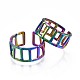 304 Stainless Steel Rectangle Cuff Ring(RJEW-N038-086)-1